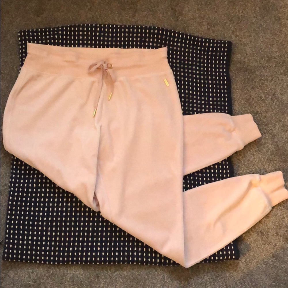calvin klein pink velour pants